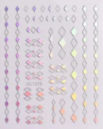 Nail Art Sticker Kendinden Yapışkanlı, Tırnak Süsleme, Tırnak Dövmesi Stikır 1575 - Görsel 2