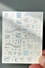 Nail Art Sticker Kendinden Yapışkanlı, Tırnak Süsleme, Tırnak Dövmesi Stikır 1584 - Görsel 3