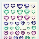 Nail Art Sticker Kendinden Yapışkanlı, Tırnak Süsleme, Tırnak Dövmesi Stikır 1918