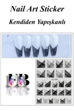 Nail Art Sticker Kendinden Yapışkanlı, Tırnak Süsleme, Tırnak Dövmesi Stikır 1981 - Görsel 2