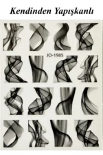 Nail Art Sticker Kendinden Yapışkanlı, Tırnak Süsleme, Tırnak Dövmesi Stikır 1985