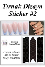 Nail Art Sticker Kendinden Yapışkanlı, Tırnak Süsleme, Tırnak Dövmesi Stikır 2 - Görsel 2