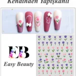 Nail Art Sticker Kendinden Yapışkanlı, Tırnak Süsleme, Tırnak Dövmesi Stikır 2153