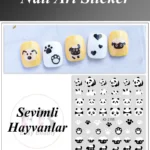 Nail Art Sticker Kendinden Yapışkanlı, Tırnak Süsleme, Tırnak Dövmesi Stikır 2155