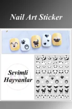 Nail Art Sticker Kendinden Yapışkanlı, Tırnak Süsleme, Tırnak Dövmesi Stikır 2155