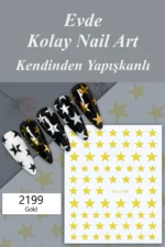 Nail Art Sticker Kendinden Yapışkanlı, Tırnak Süsleme, Tırnak Dövmesi Stikır 2199A