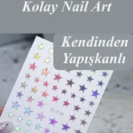 Nail Art Sticker Kendinden Yapışkanlı, Tırnak Süsleme, Tırnak Dövmesi Stikır 2199Aura
