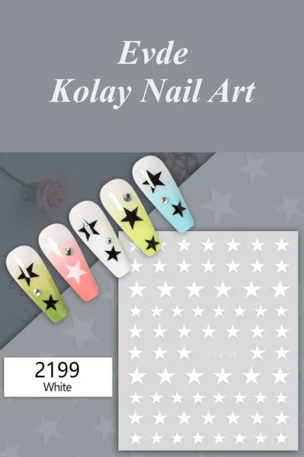 Nail Art Sticker Kendinden Yapışkanlı, Tırnak Süsleme, Tırnak Dövmesi Stikır 2199B