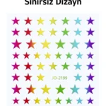 Nail Art Sticker Kendinden Yapışkanlı, Tırnak Süsleme, Tırnak Dövmesi Stikır 2199ÇR