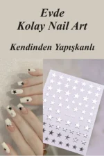 Nail Art Sticker Kendinden Yapışkanlı, Tırnak Süsleme, Tırnak Dövmesi Stikır 2199G - Görsel 3