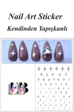 Nail Art Sticker Kendinden Yapışkanlı, Tırnak Süsleme, Tırnak Dövmesi Stikır 2200 - Görsel 2