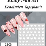 Nail Art Sticker Kendinden Yapışkanlı, Tırnak Süsleme, Tırnak Dövmesi Stikır 2203B