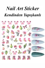 Nail Art Sticker Kendinden Yapışkanlı, Tırnak Süsleme, Tırnak Dövmesi Stikır 2241