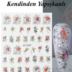 Nail Art Sticker Kendinden Yapışkanlı, Tırnak Süsleme, Tırnak Dövmesi Stikır 2247