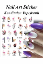 Nail Art Sticker Kendinden Yapışkanlı, Tırnak Süsleme, Tırnak Dövmesi Stikır 2249 - Görsel 3