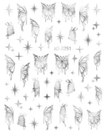 Nail Art Sticker Kendinden Yapışkanlı, Tırnak Süsleme, Tırnak Dövmesi Stikır 2251G - Görsel 3