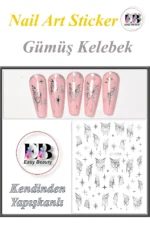 Nail Art Sticker Kendinden Yapışkanlı, Tırnak Süsleme, Tırnak Dövmesi Stikır 2251G - Görsel 4