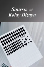 Nail Art Sticker Kendinden Yapışkanlı, Tırnak Süsleme, Tırnak Dövmesi Stikır 2253 - Görsel 2