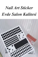 Nail Art Sticker Kendinden Yapışkanlı, Tırnak Süsleme, Tırnak Dövmesi Stikır 2255 - Görsel 3