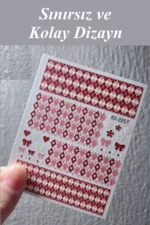 Nail Art Sticker Kendinden Yapışkanlı, Tırnak Süsleme, Tırnak Dövmesi Stikır 2257