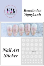 Nail Art Sticker Kendinden Yapışkanlı, Tırnak Süsleme, Tırnak Dövmesi Stikır 2259 - Görsel 2