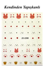 Nail Art Sticker Kendinden Yapışkanlı, Tırnak Süsleme, Tırnak Dövmesi Stikır 2288
