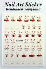 Nail Art Sticker Kendinden Yapışkanlı, Tırnak Süsleme, Tırnak Dövmesi Stikır 2291