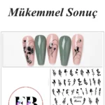 Nail Art Sticker Kendinden Yapışkanlı, Tırnak Süsleme, Tırnak Dövmesi Stikır 2339