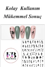 Nail Art Sticker Kendinden Yapışkanlı, Tırnak Süsleme, Tırnak Dövmesi Stikır 2339