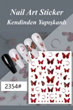 Nail Art Sticker Kendinden Yapışkanlı, Tırnak Süsleme, Tırnak Dövmesi Stikır 2354 - Görsel 3