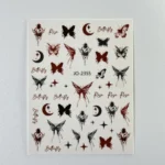 Nail Art Sticker Kendinden Yapışkanlı, Tırnak Süsleme, Tırnak Dövmesi Stikır 2355