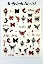 Nail Art Sticker Kendinden Yapışkanlı, Tırnak Süsleme, Tırnak Dövmesi Stikır 2355 - Görsel 2
