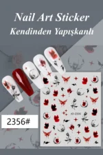 Nail Art Sticker Kendinden Yapışkanlı, Tırnak Süsleme, Tırnak Dövmesi Stikır 2356 - Görsel 3