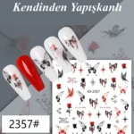 Nail Art Sticker Kendinden Yapışkanlı, Tırnak Süsleme, Tırnak Dövmesi Stikır 2357