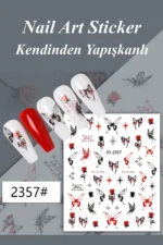 Nail Art Sticker Kendinden Yapışkanlı, Tırnak Süsleme, Tırnak Dövmesi Stikır 2357