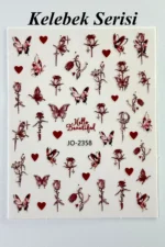 Nail Art Sticker Kendinden Yapışkanlı, Tırnak Süsleme, Tırnak Dövmesi Stikır 2358 - Görsel 2
