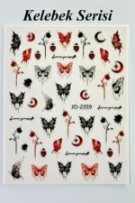 Nail Art Sticker Kendinden Yapışkanlı, Tırnak Süsleme, Tırnak Dövmesi Stikır 2359 - Görsel 2