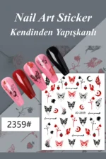 Nail Art Sticker Kendinden Yapışkanlı, Tırnak Süsleme, Tırnak Dövmesi Stikır 2359 - Görsel 3
