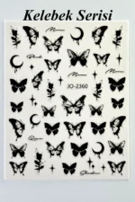 Nail Art Sticker Kendinden Yapışkanlı, Tırnak Süsleme, Tırnak Dövmesi Stikır 2360