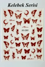 Nail Art Sticker Kendinden Yapışkanlı, Tırnak Süsleme, Tırnak Dövmesi Stikır 2361