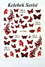 Nail Art Sticker Kendinden Yapışkanlı, Tırnak Süsleme, Tırnak Dövmesi Stikır 2366 - Görsel 2