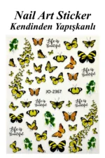 Nail Art Sticker Kendinden Yapışkanlı, Tırnak Süsleme, Tırnak Dövmesi Stikır 2367 - Görsel 2