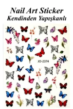 Nail Art Sticker Kendinden Yapışkanlı, Tırnak Süsleme, Tırnak Dövmesi Stikır 2374