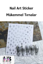 Nail Art Sticker Kendinden Yapışkanlı, Tırnak Süsleme, Tırnak Dövmesi Stikır 2407 - Görsel 2