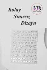 Nail Art Sticker Kendinden Yapışkanlı, Tırnak Süsleme, Tırnak Dövmesi Stikır 2409 - Görsel 2