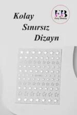 Nail Art Sticker Kendinden Yapışkanlı, Tırnak Süsleme, Tırnak Dövmesi Stikır 2410 - Görsel 2