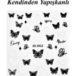 Nail Art Sticker Kendinden Yapışkanlı, Tırnak Süsleme, Tırnak Dövmesi Stikır 2412