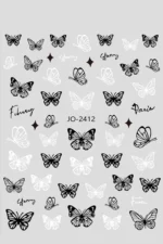 Nail Art Sticker Kendinden Yapışkanlı, Tırnak Süsleme, Tırnak Dövmesi Stikır 2412 - Görsel 2