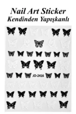 Nail Art Sticker Kendinden Yapışkanlı, Tırnak Süsleme, Tırnak Dövmesi Stikır 2416