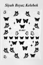 Nail Art Sticker Kendinden Yapışkanlı, Tırnak Süsleme, Tırnak Dövmesi Stikır 2417 - Görsel 2